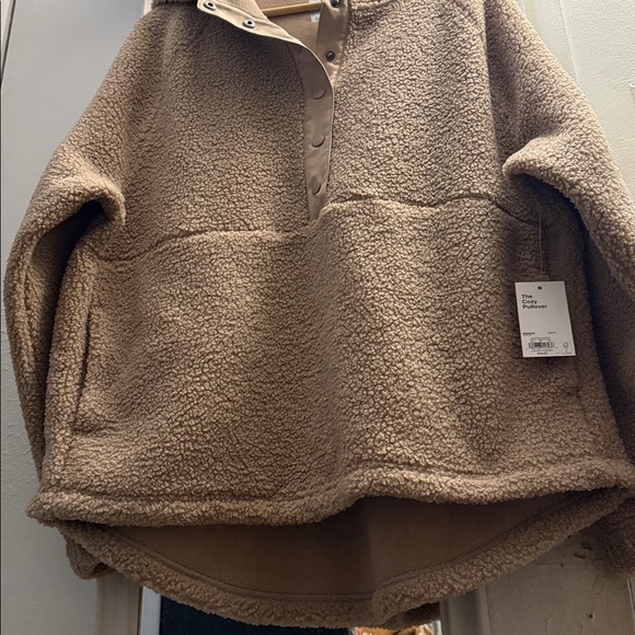 SO Cozy Tan Sherpa Pullover Hoodie - Picture 3 of 8